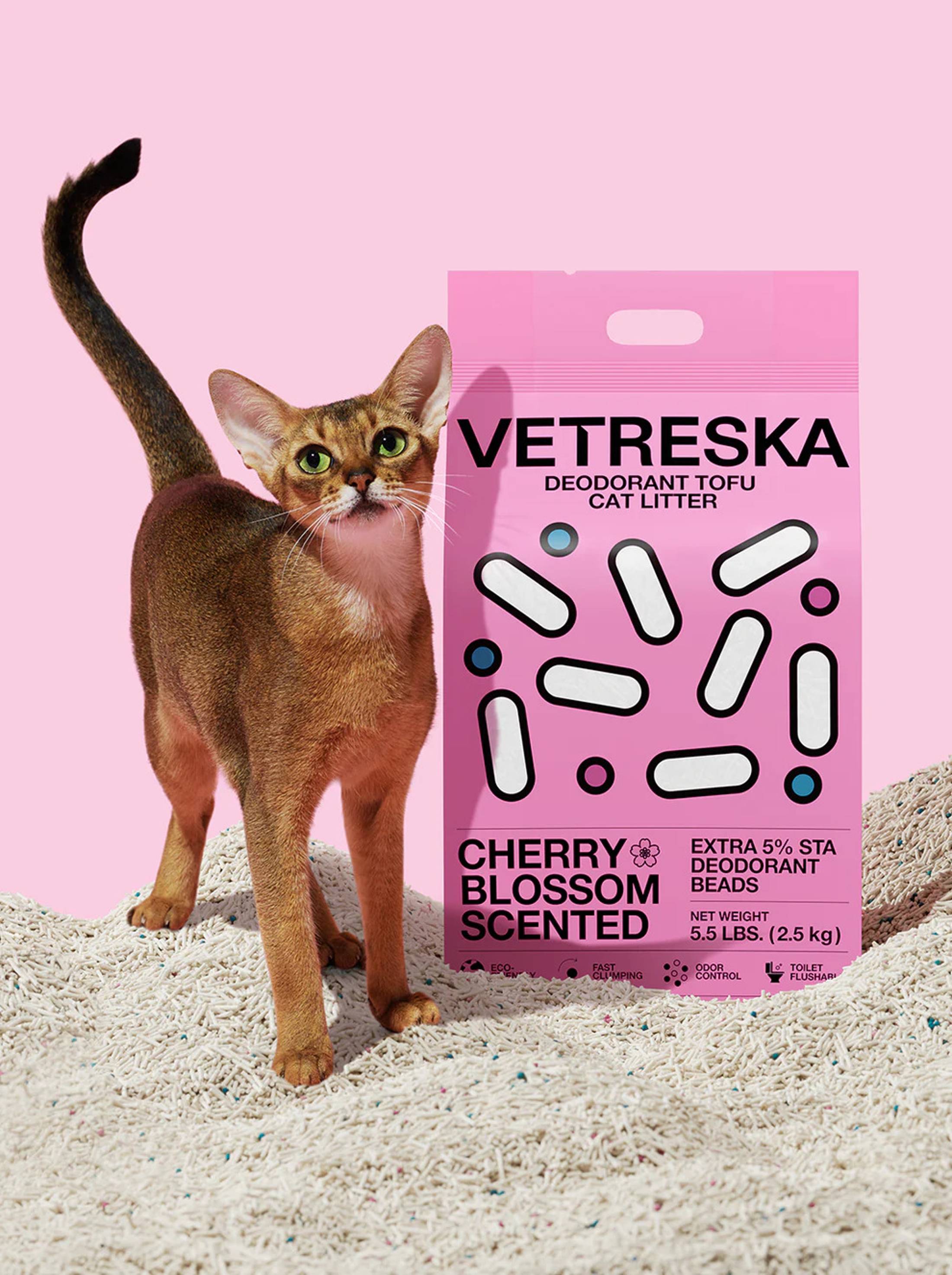 VETRESKA Deodorant Tofu Cat Litter Cherry Blossom Scented 7